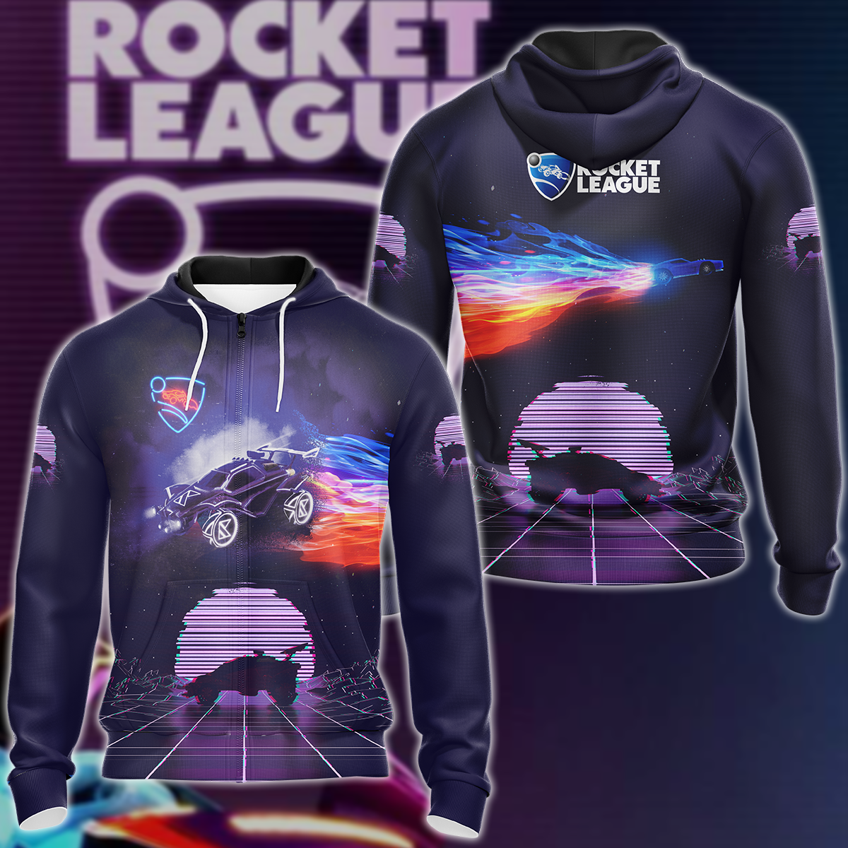 Rocket League Video Game 3D All Over Print T-shirt Tank Top Zip Hoodie Pullover Hoodie Hawaiian Shirt Beach Shorts Jogger Zip Hoodie