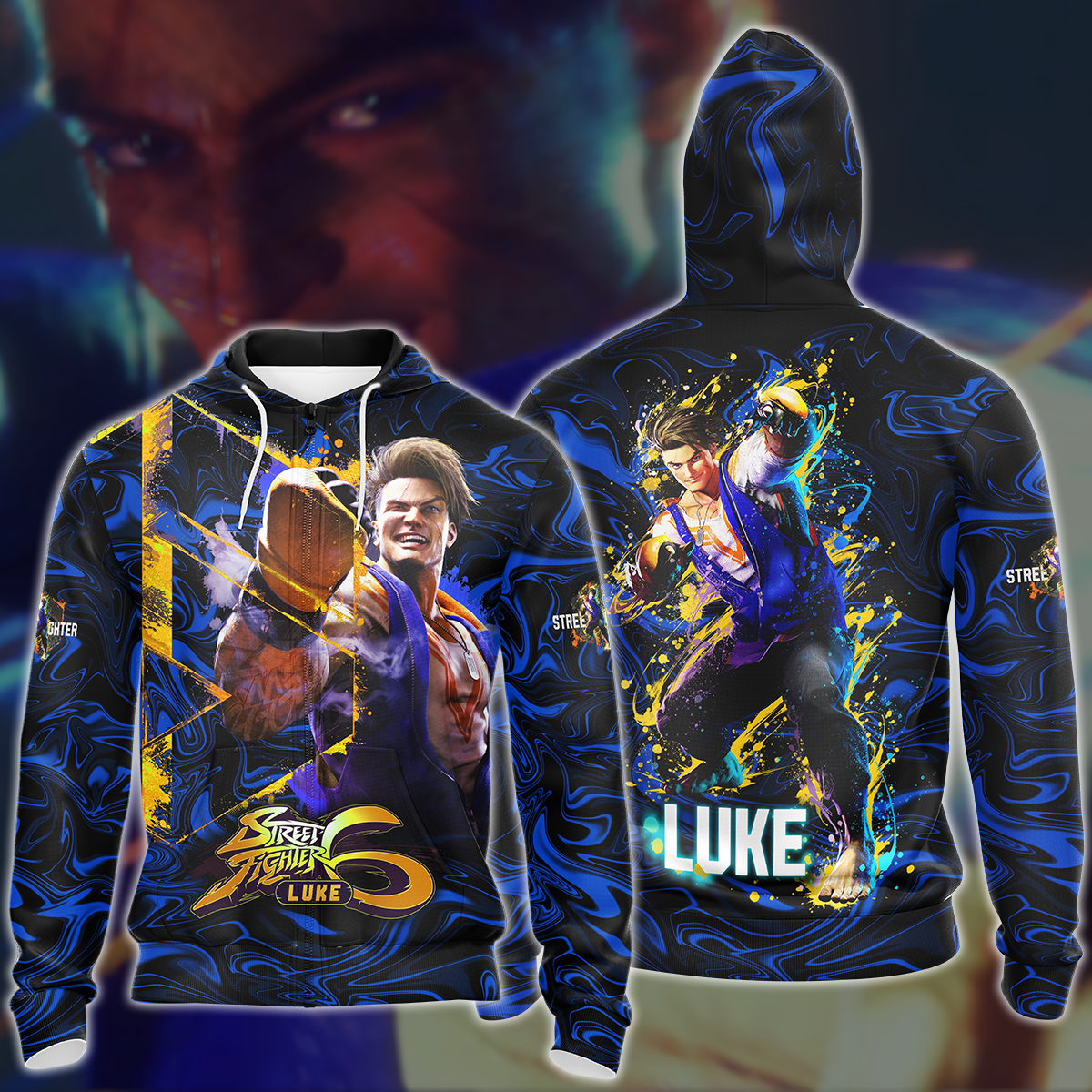 Street Fighter 6 Luke Video Game 3D All Over Printed T-shirt Tank Top Zip Hoodie Pullover Hoodie Hawaiian Shirt Beach Shorts Jogger Zip Hoodie