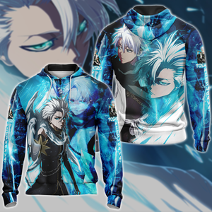 Bleach Toshiro Hitsugaya Anime Manga 3D All Over Print T-shirt Tank Top Zip Hoodie Pullover Hoodie Hawaiian Shirt Beach Shorts Jogger Zip Hoodie S 