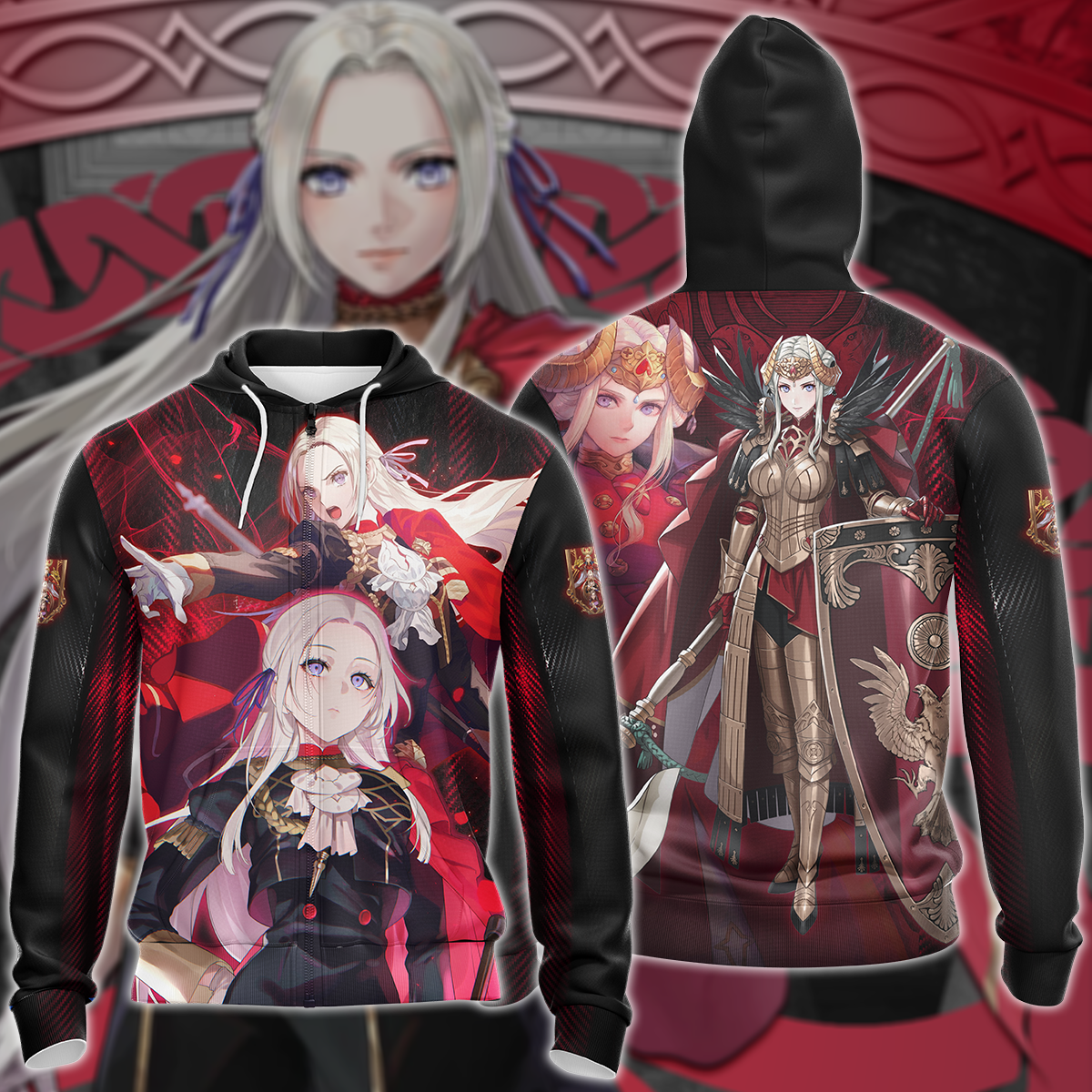 Fire Emblem Edelgard Video Game 3D All Over Print T-shirt Tank Top Zip Hoodie Pullover Hoodie Hawaiian Shirt Beach Shorts Jogger Zip Hoodie