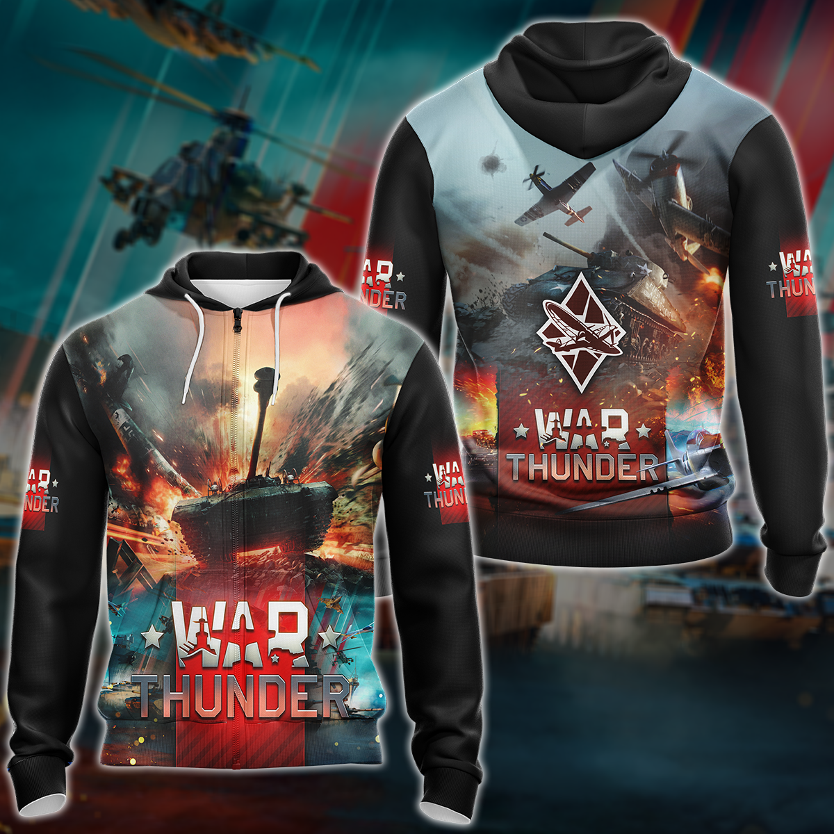 War Thunder Video Game 3D All Over Printed T-shirt Tank Top Zip Hoodie Pullover Hoodie Hawaiian Shirt Beach Shorts Jogger Zip Hoodie
