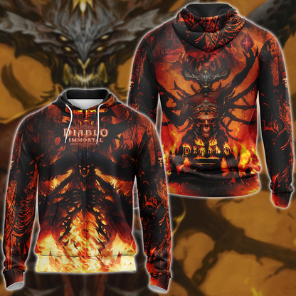 Diablo Immortal Video Game 3D All Over Print T-shirt Tank Top Zip Hoodie Pullover Hoodie Hawaiian Shirt Beach Shorts Jogger Zip Hoodie