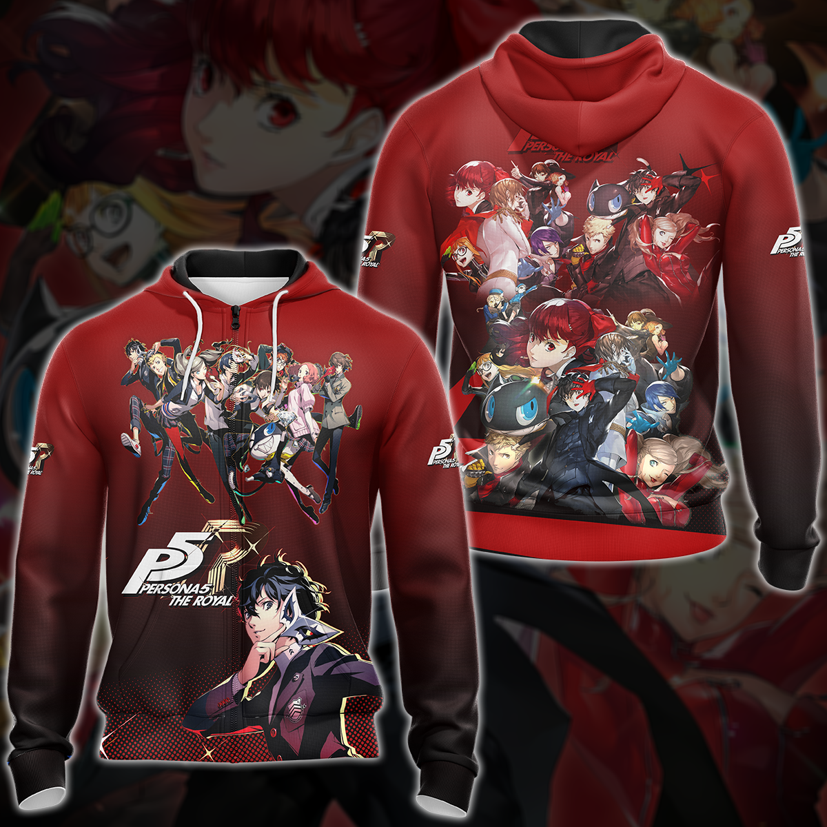 Persona 5 Royal Video Game 3D All Over Print T-shirt Tank Top Zip Hoodie Pullover Hoodie Hawaiian Shirt Beach Shorts Jogger Zip Hoodie