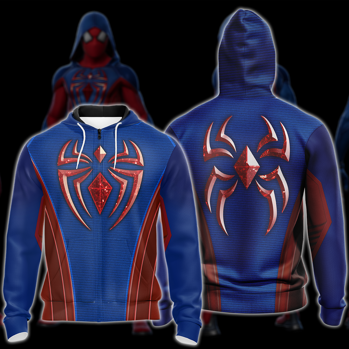 Spider-Man 2 Peter Parker Scarlet III Suit Cosplay Video Game All Over Printed T-shirt Tank Top Zip Hoodie Pullover Hoodie Hawaiian Shirt Beach Shorts Joggers Zip Hoodie
