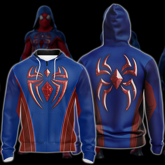 Spider-Man 2 Peter Parker Scarlet III Suit Cosplay Video Game All Over Printed T-shirt Tank Top Zip Hoodie Pullover Hoodie Hawaiian Shirt Beach Shorts Joggers Zip Hoodie