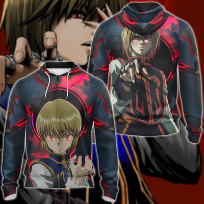 Hunter x Hunber Kurapika 3D All Over Print T-shirt Tank Top Zip Hoodie Pullover Hoodie Hawaiian Shirt Beach Shorts Jogger Zip Hoodie