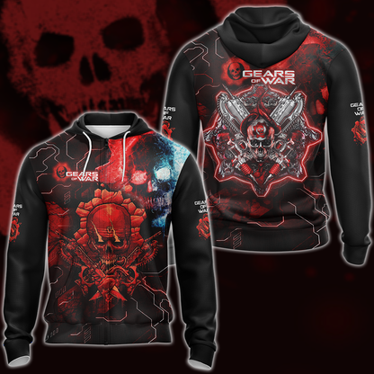 Gears of War Video Game 3D All Over Printed T-shirt Tank Top Zip Hoodie Pullover Hoodie Hawaiian Shirt Beach Shorts Jogger Zip Hoodie