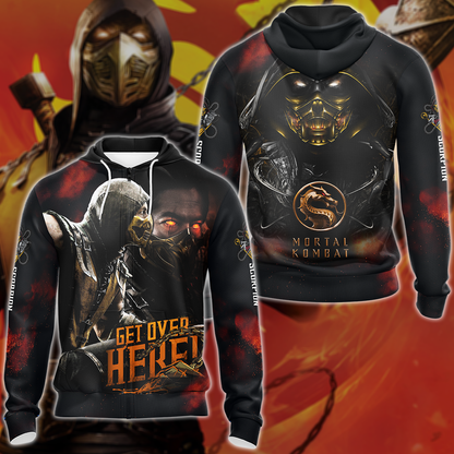 Mortal Kombat: Scorpion 3D All Over Print T-shirt Tank Top Zip Hoodie Pullover Hoodie Hawaiian Shirt Beach Shorts Jogger Zip Hoodie