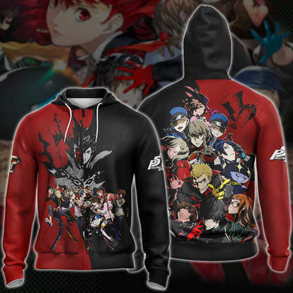 Persona 5 Royal Video Game 3D All Over Printed T-shirt Tank Top Zip Hoodie Pullover Hoodie Hawaiian Shirt Beach Shorts Jogger Zip Hoodie