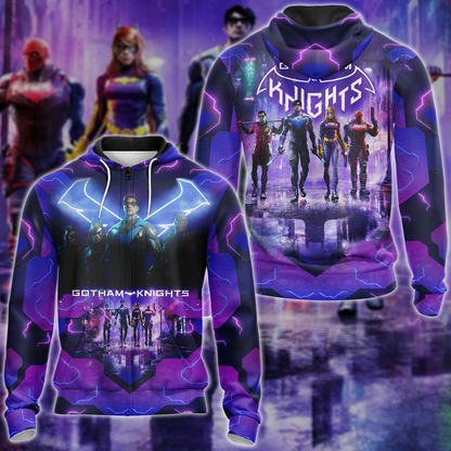 Gotham Knights 2022 Video Game 3D All Over Print T-shirt Tank Top Zip Hoodie Pullover Hoodie Hawaiian Shirt Beach Shorts Jogger Zip Hoodie