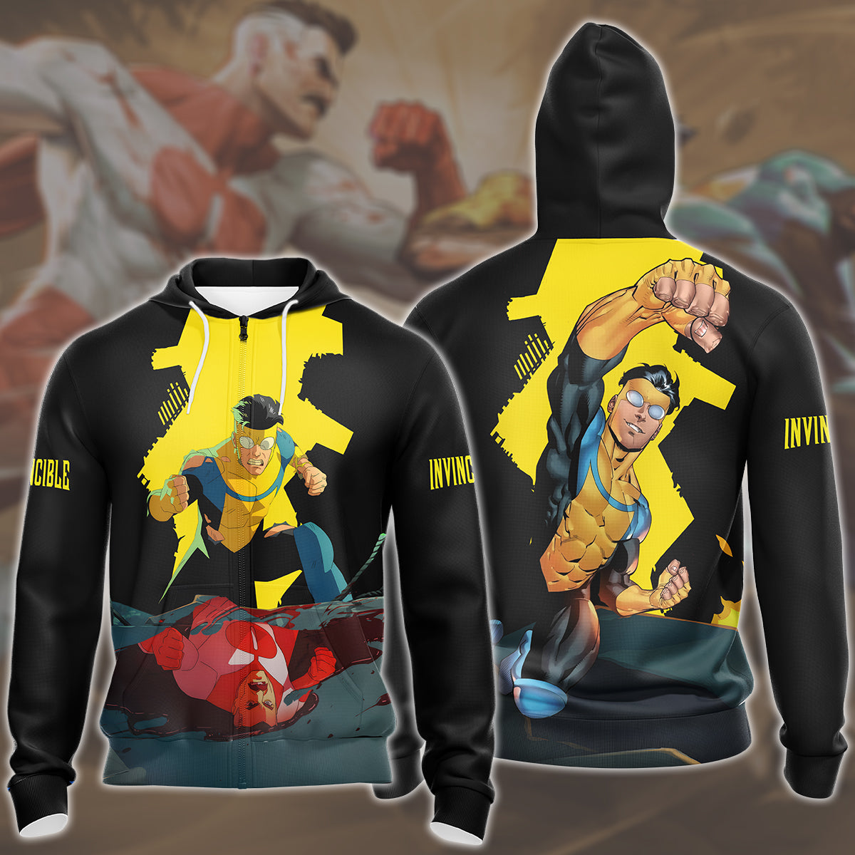 Invincible TV Series All Over Printed T-shirt Tank Top Zip Hoodie Pullover Hoodie Hawaiian Shirt Beach Shorts Joggers