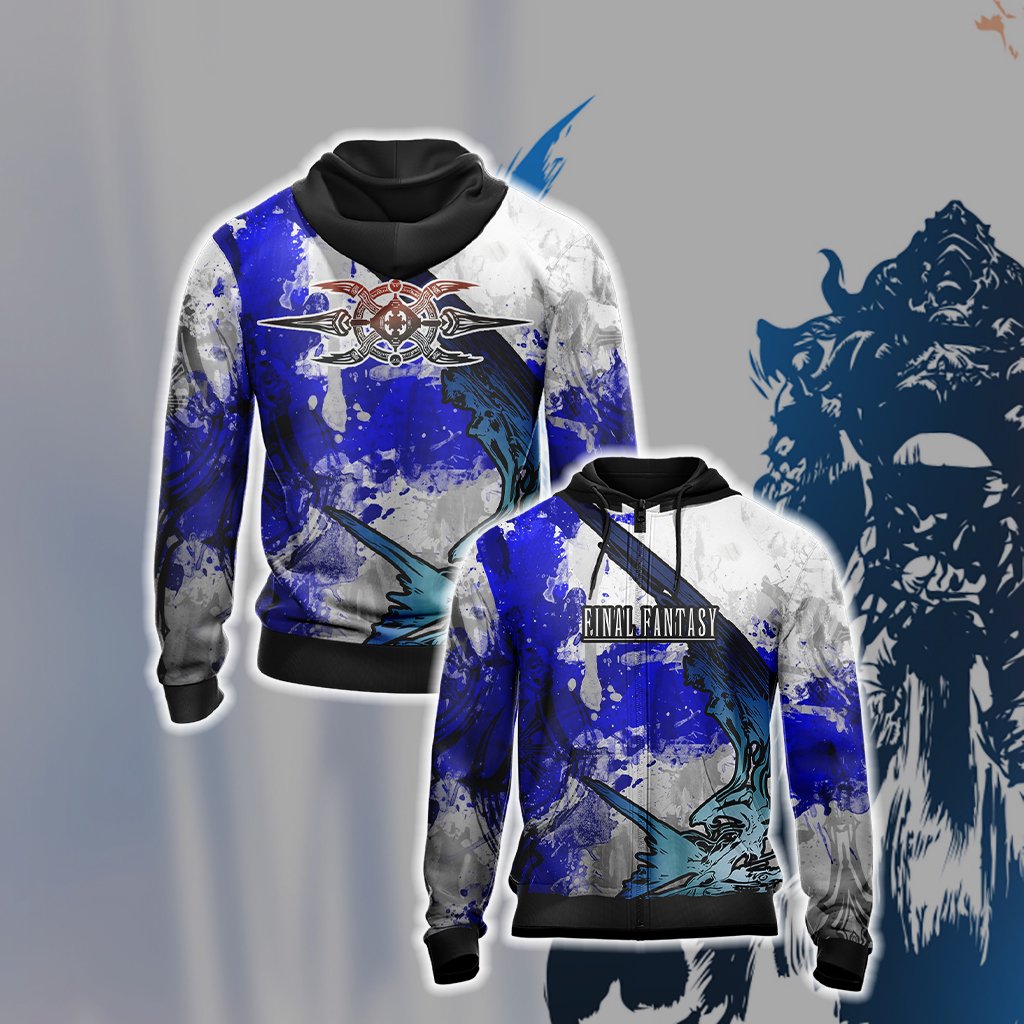 Final Fantasy XII Unisex 3D T-shirt Zip Hoodie