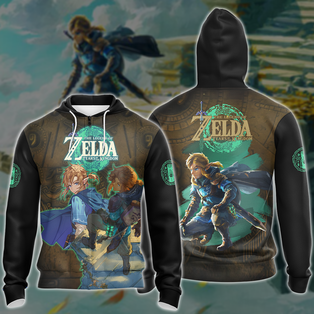 The Legend of Zelda: Tears of the Kingdom Video Game 3D All Over Printed T-shirt Tank Top Zip Hoodie Pullover Hoodie Hawaiian Shirt Beach Shorts Jogger Zip Hoodie
