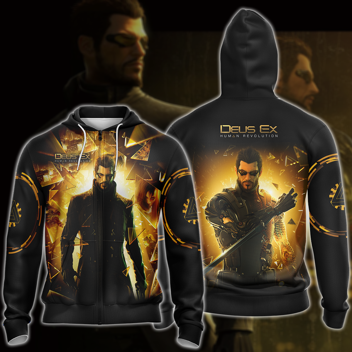Deus Ex: Human Revolution Video Game 3D All Over Printed T-shirt Tank Top Zip Hoodie Pullover Hoodie Hawaiian Shirt Beach Shorts Jogger Zip Hoodie