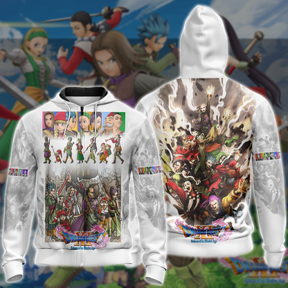Dragon Quest XI Video Game 3D All Over Printed T-shirt Tank Top Zip Hoodie Pullover Hoodie Hawaiian Shirt Beach Shorts Jogger Zip Hoodie
