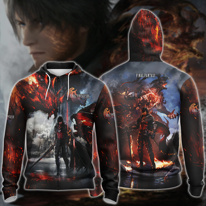 Final Fantasy XVI Video Game 3D All Over Printed T-shirt Tank Top Zip Hoodie Pullover Hoodie Hawaiian Shirt Beach Shorts Jogger Zip Hoodie