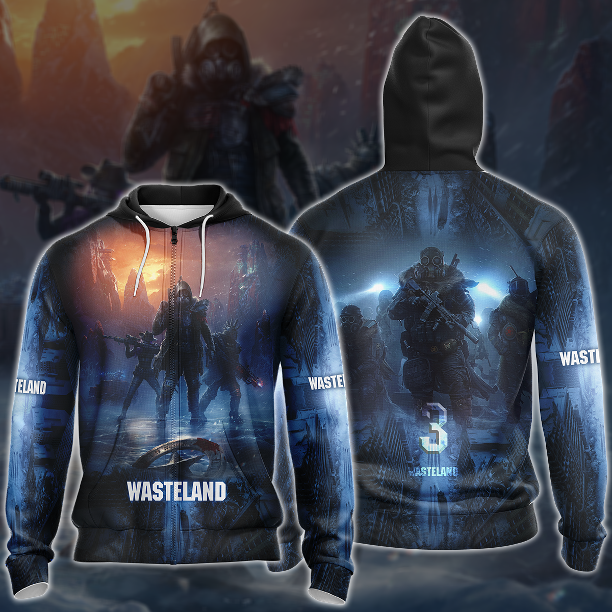 Wasteland 3 Video Game 3D All Over Printed T-shirt Tank Top Zip Hoodie Pullover Hoodie Hawaiian Shirt Beach Shorts Jogger Zip Hoodie