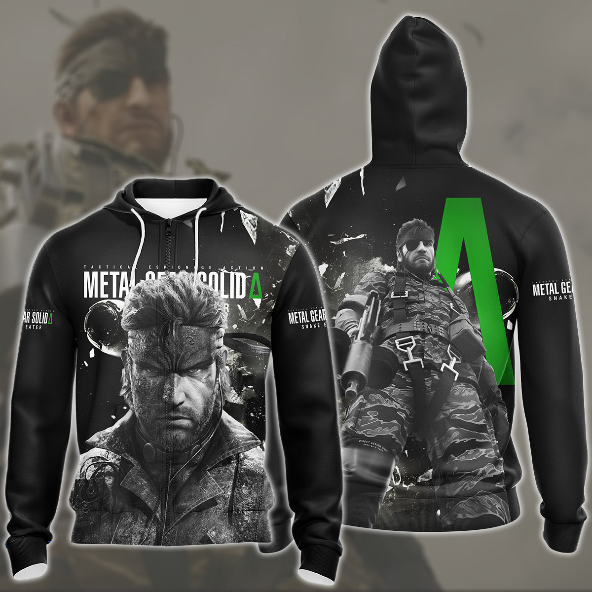 Metal Gear Solid: Snake Eater Video Game All Over Printed T-shirt Tank Top Zip Hoodie Pullover Hoodie Hawaiian Shirt Beach Shorts Joggers Zip Hoodie
