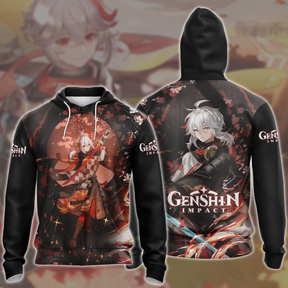Genshin Impact Kaedehara Kazuha Video Game All Over Printed T-shirt Tank Top Zip Hoodie Pullover Hoodie Hawaiian Shirt Beach Shorts Joggers Zip Hoodie