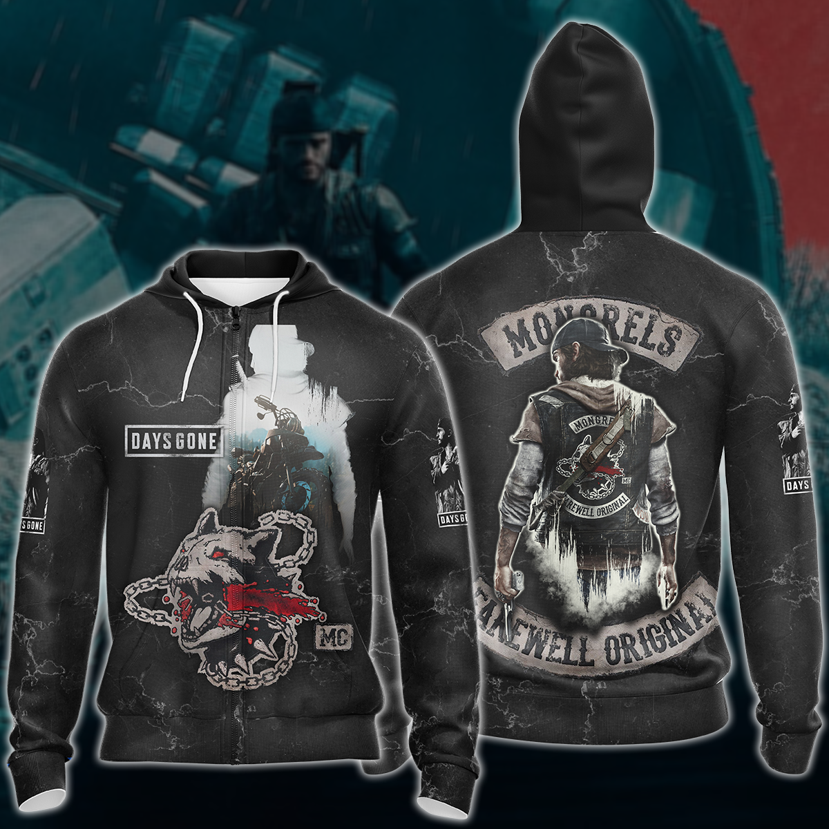 Days Gone Video Game 3D All Over Printed T-shirt Tank Top Zip Hoodie Pullover Hoodie Hawaiian Shirt Beach Shorts Jogger Zip Hoodie