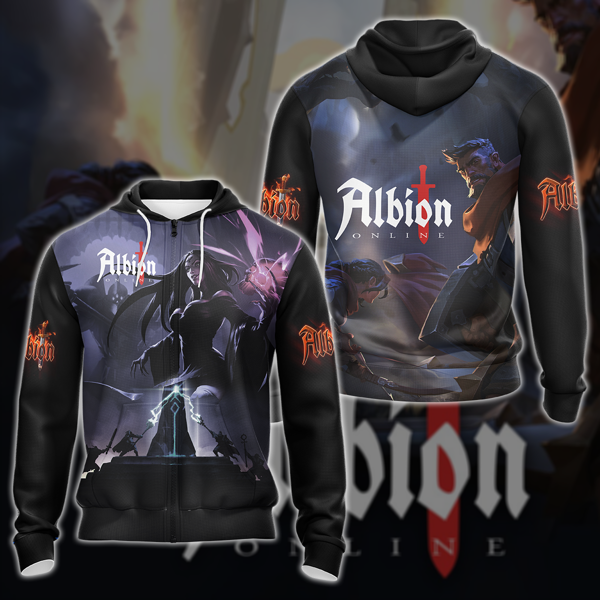 Albion Online Video Game 3D All Over Printed T-shirt Tank Top Zip Hoodie Pullover Hoodie Hawaiian Shirt Beach Shorts Jogger Zip Hoodie