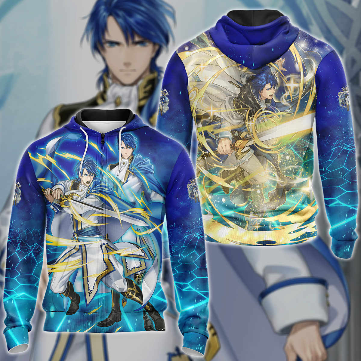 Fire Emblem Sigurd Video Game 3D All Over Print T-shirt Tank Top Zip Hoodie Pullover Hoodie Hawaiian Shirt Beach Shorts Jogger Zip Hoodie