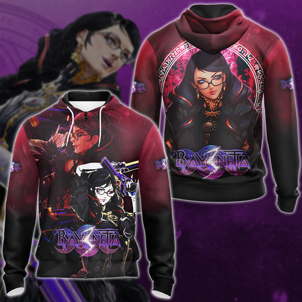 Bayonetta Video Game 3D All Over Print T-shirt Tank Top Zip Hoodie Pullover Hoodie Hawaiian Shirt Beach Shorts Jogger Zip Hoodie