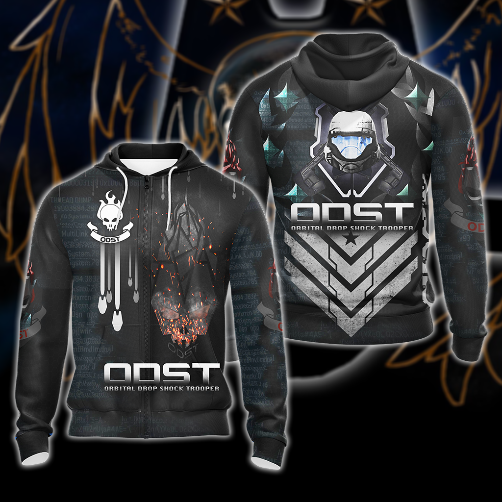 Halo ODST All Over Print T-shirt Tank Top Zip Hoodie Pullover Hoodie Hawaiian Shirt Zip Hoodie