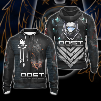 Halo ODST All Over Print T-shirt Tank Top Zip Hoodie Pullover Hoodie Hawaiian Shirt Zip Hoodie