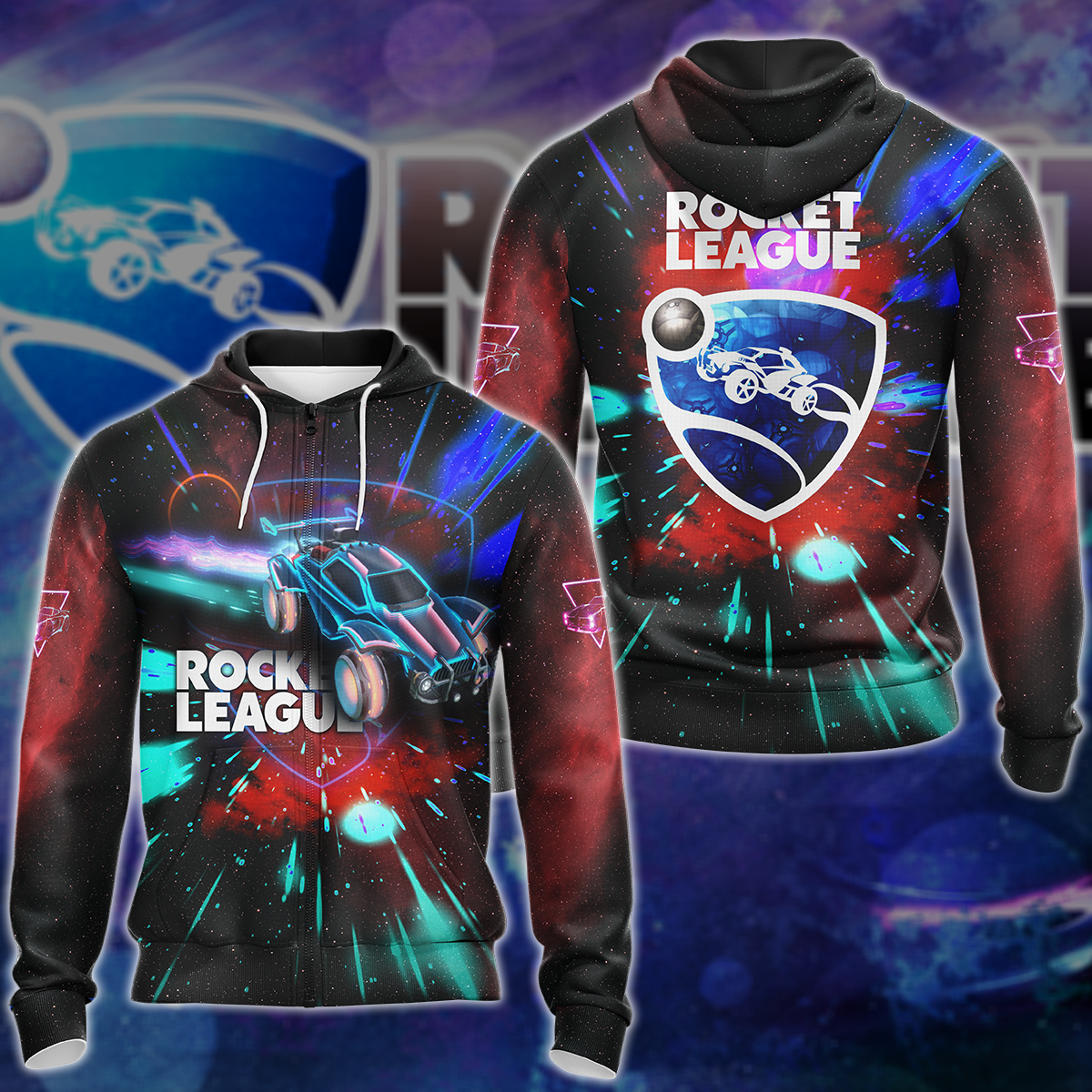 Rocket League Video Game 3D All Over Print T-shirt Tank Top Zip Hoodie Pullover Hoodie Hawaiian Shirt Beach Shorts Jogger Zip Hoodie