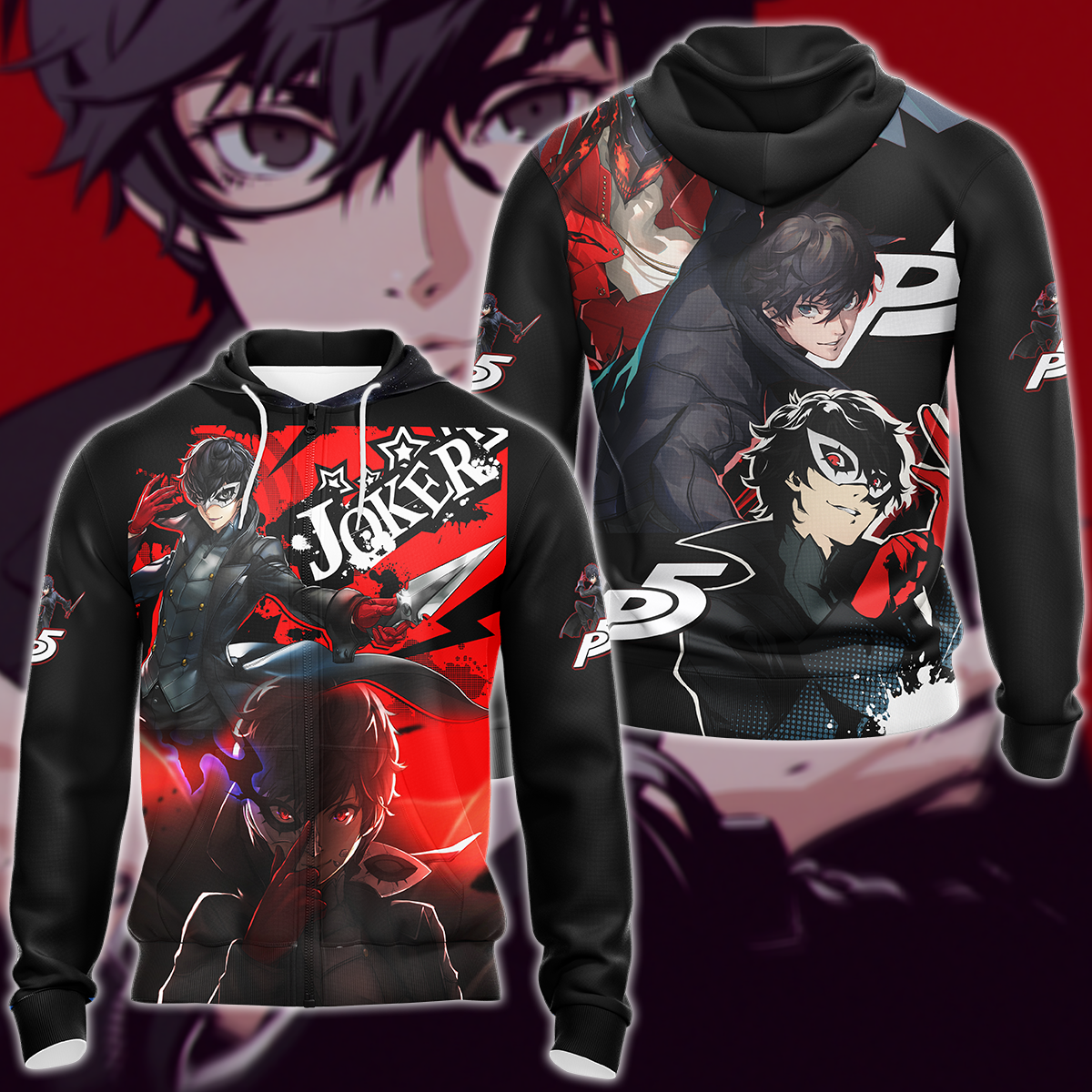 Persona 5 Strikers Video Game 3D All Over Print T-shirt Tank Top Zip Hoodie Pullover Hoodie Hawaiian Shirt Beach Shorts Jogger Zip Hoodie