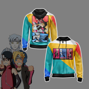 Naruto the Movie - Boruto Unisex 3D T-shirt Zip Hoodie XS 