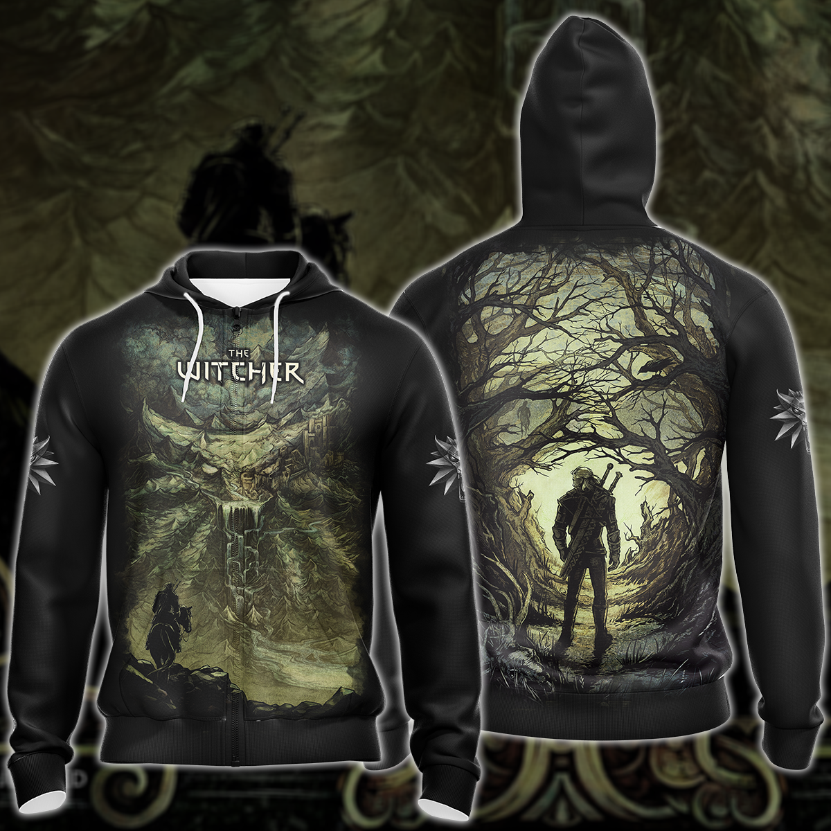 The Witcher Video Game 3D All Over Printed T-shirt Tank Top Zip Hoodie Pullover Hoodie Hawaiian Shirt Beach Shorts Jogger Zip Hoodie