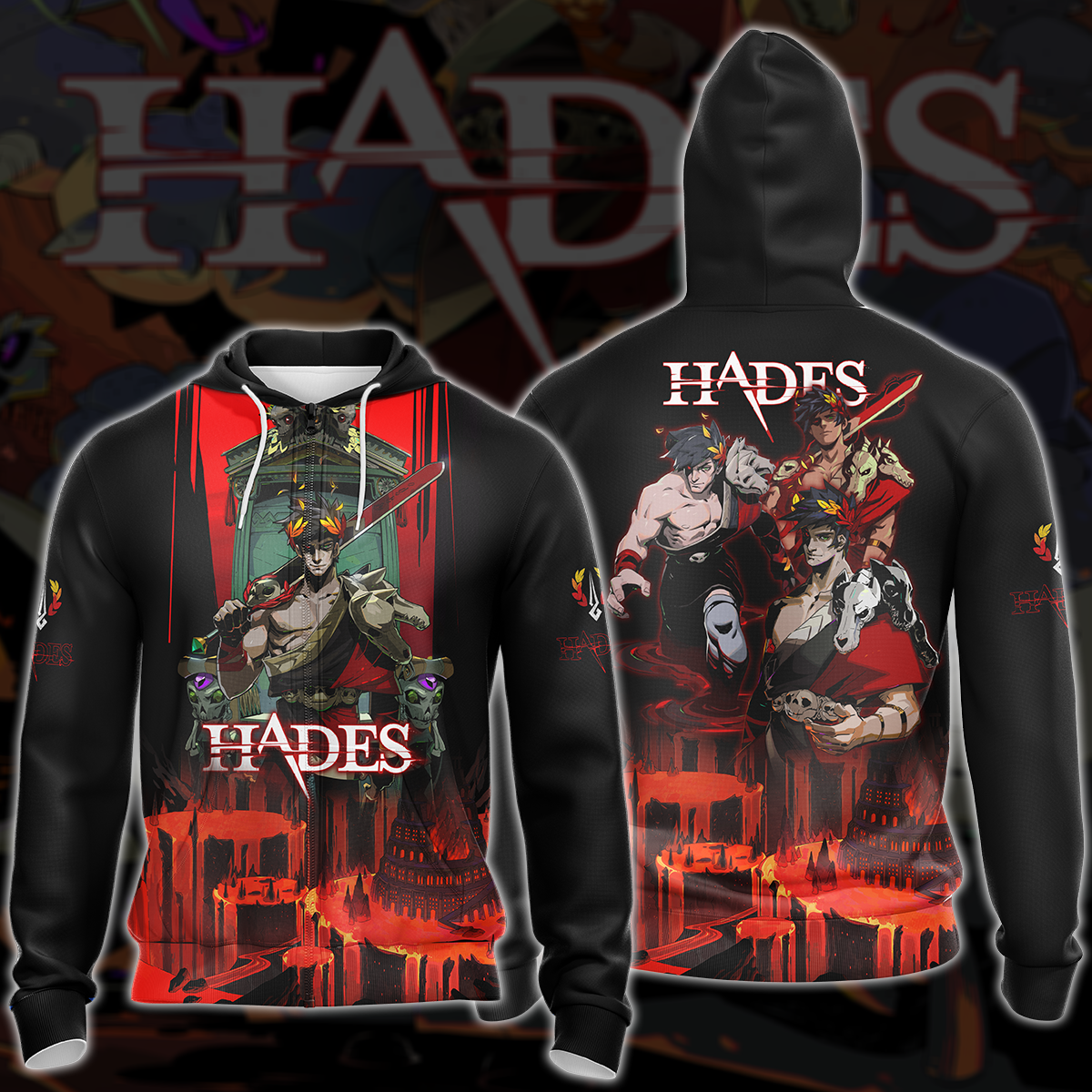 Hades Video Game 3D All Over Print T-shirt Tank Top Zip Hoodie Pullover Hoodie Hawaiian Shirt Beach Shorts Jogger Zip Hoodie