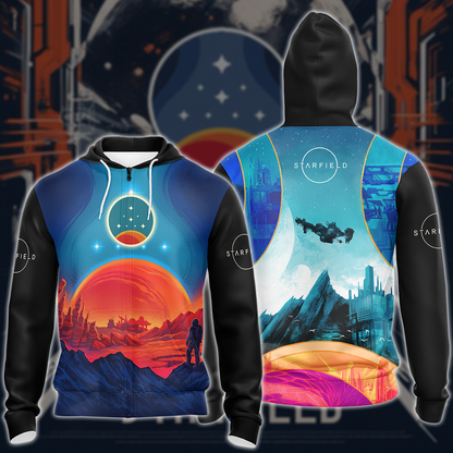 Starfield Video Game 3D All Over Printed T-shirt Tank Top Zip Hoodie Pullover Hoodie Hawaiian Shirt Beach Shorts Joggers Zip Hoodie