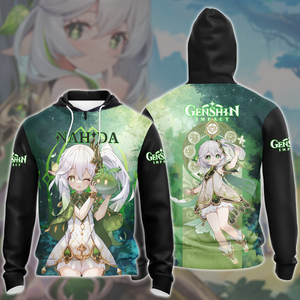 Genshin Impact Nahida Video Game All Over Printed T-shirt Tank Top Zip Hoodie Pullover Hoodie Hawaiian Shirt Beach Shorts Joggers Zip Hoodie S 