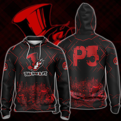 Persona 5 Strikers Video Game 3D All Over Print T-shirt Tank Top Zip Hoodie Pullover Hoodie Hawaiian Shirt Beach Shorts Jogger Zip Hoodie