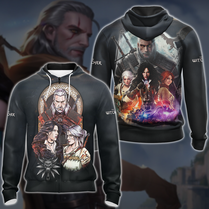 The Witcher Video Game 3D All Over Printed T-shirt Tank Top Zip Hoodie Pullover Hoodie Hawaiian Shirt Beach Shorts Jogger Zip Hoodie