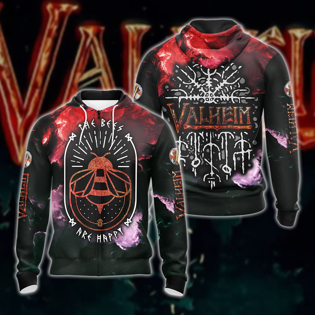 Valheim All 3D Over Print T-shirt Tank Top Zip Hoodie Pullover Hoodie Hawaiian Shirt Beach Shorts Jogger Zip Hoodie S 