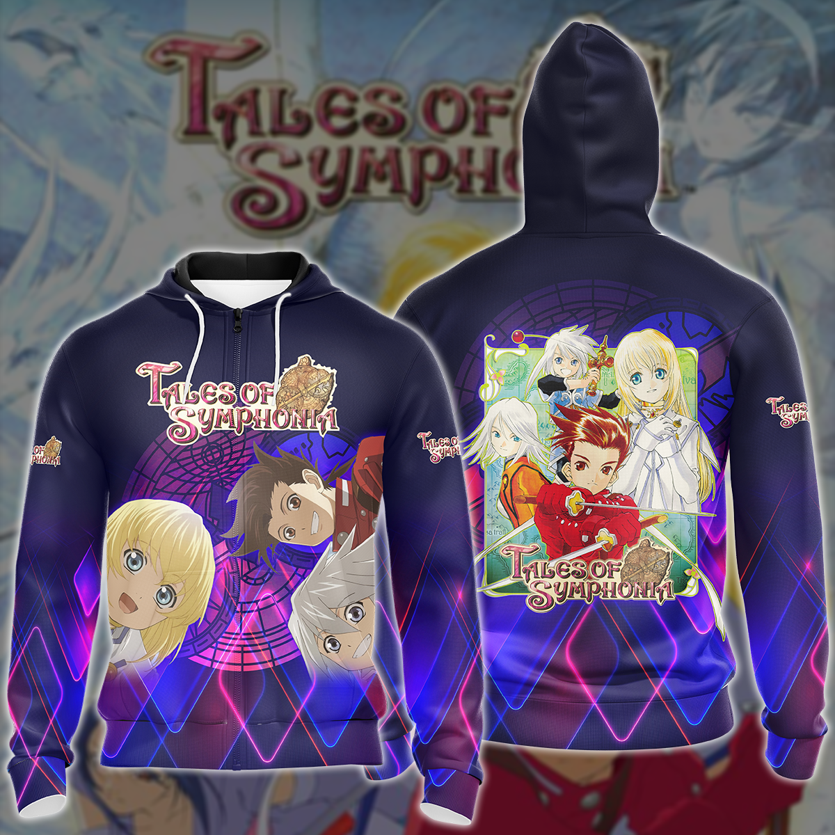 Tales of Symphonia Video Game All-Over T-shirt Hoodie Tank Top Hawaiian Shirt Beach Shorts Joggers Zip Hoodie