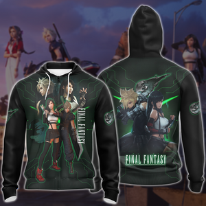 Final Fantasy VII Video Game 3D All Over Printed T-shirt Tank Top Zip Hoodie Pullover Hoodie Hawaiian Shirt Beach Shorts Joggers Zip Hoodie S 