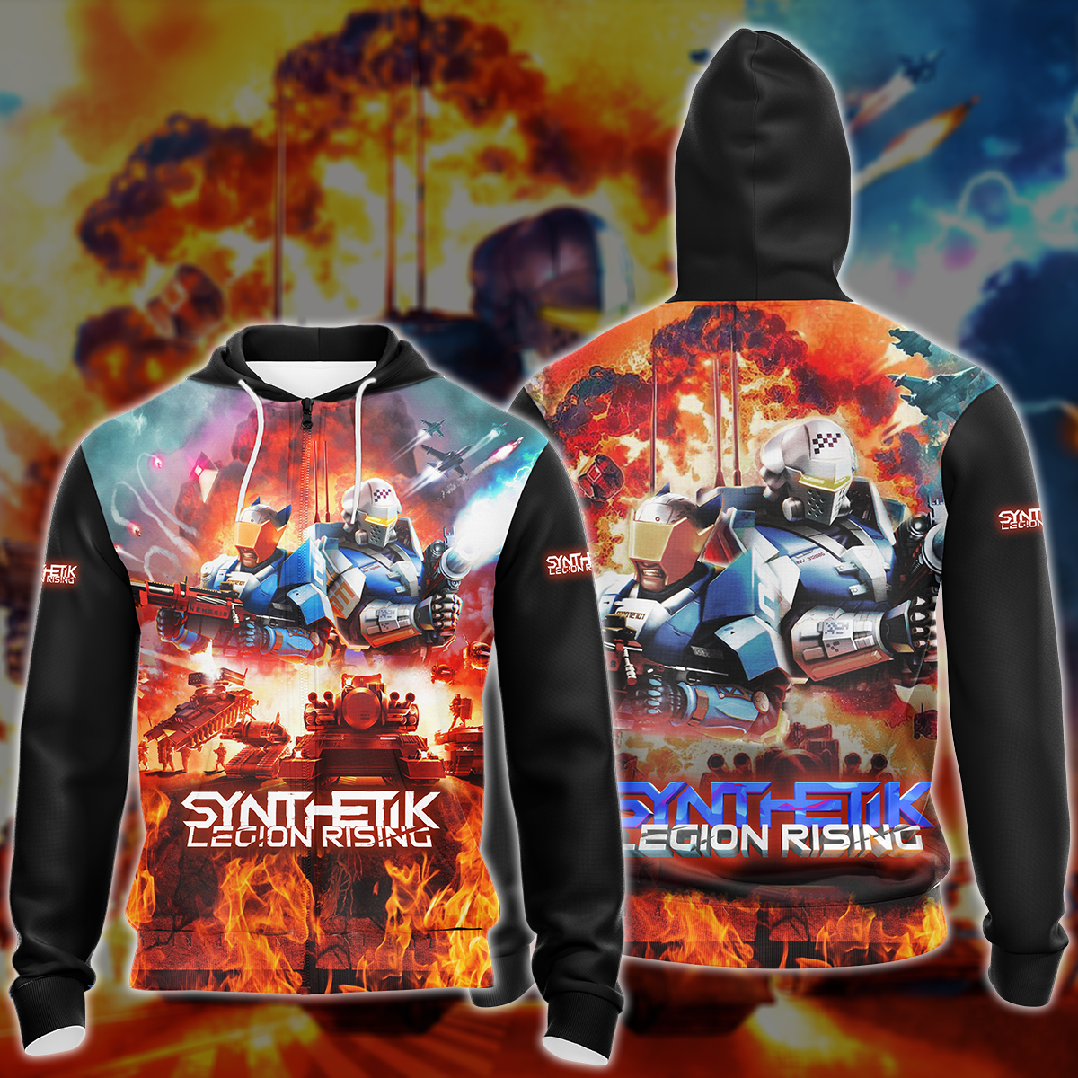 Synthetik: Legion Rising Video Game 3D All Over Printed T-shirt Tank Top Zip Hoodie Pullover Hoodie Hawaiian Shirt Beach Shorts Jogger Zip Hoodie