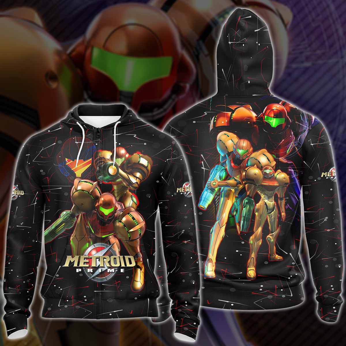 Metroid Prime Remastered Video Game 3D All Over Printed T-shirt Tank Top Zip Hoodie Pullover Hoodie Hawaiian Shirt Beach Shorts Jogger Zip Hoodie