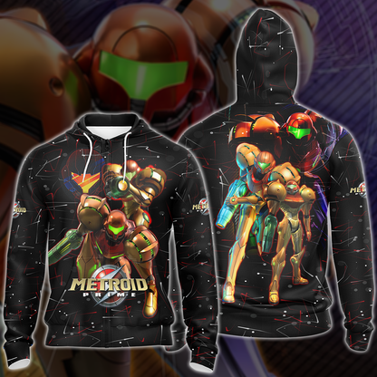 Metroid Prime Remastered Video Game 3D All Over Printed T-shirt Tank Top Zip Hoodie Pullover Hoodie Hawaiian Shirt Beach Shorts Jogger Zip Hoodie