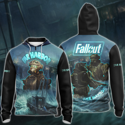 Fallout 4: Far Harbour Video Game 3D All Over Printed T-shirt Tank Top Zip Hoodie Pullover Hoodie Hawaiian Shirt Beach Shorts Jogger Zip Hoodie