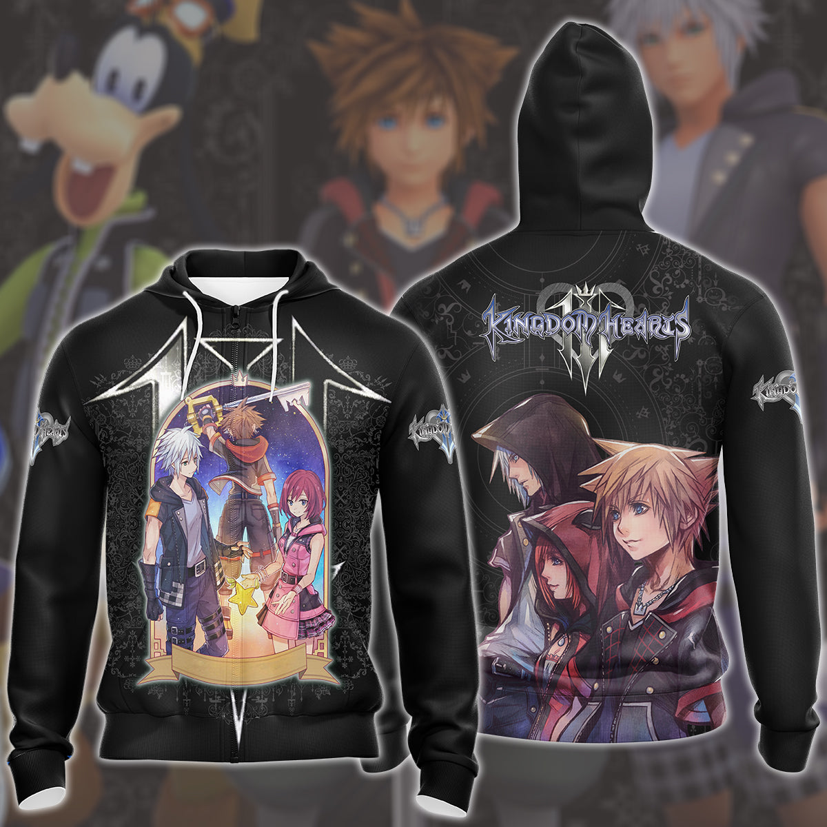 Kingdom Hearts 3 Destiny Island Trio Video Game All Over Printed T-shirt Tank Top Zip Hoodie Pullover Hoodie Hawaiian Shirt Beach Shorts Joggers Zip Hoodie