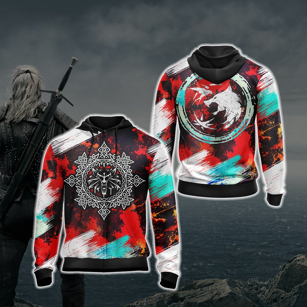The Witcher New Version 2 Unisex 3D T-shirt Zip Hoodie