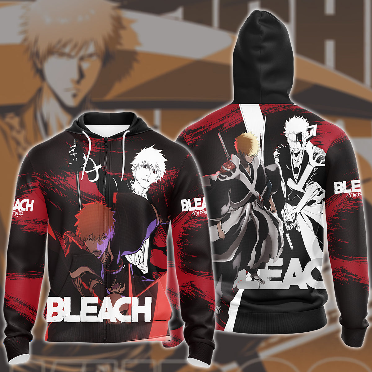 Bleach: Thousand-Year Blood War Manga Anime All Over Printed T-shirt Tank Top Zip Hoodie Pullover Hoodie Hawaiian Shirt Beach Shorts Joggers