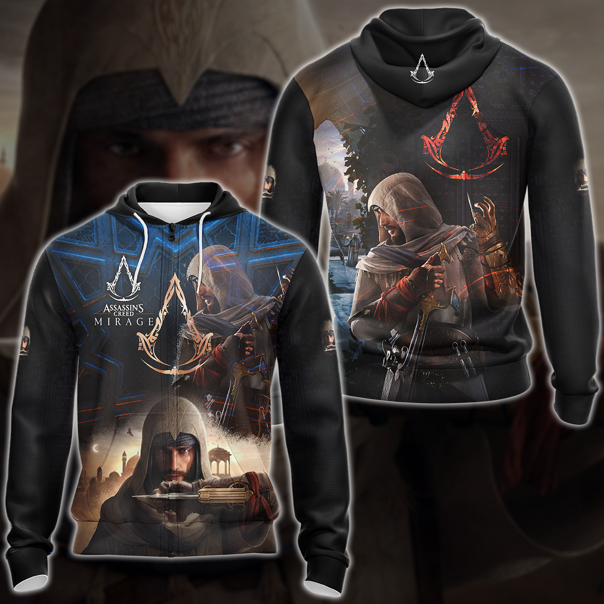 Assassin's Creed Mirage Video Game 3D All Over Print T-shirt Tank Top Zip Hoodie Pullover Hoodie Hawaiian Shirt Beach Shorts Jogger Zip Hoodie