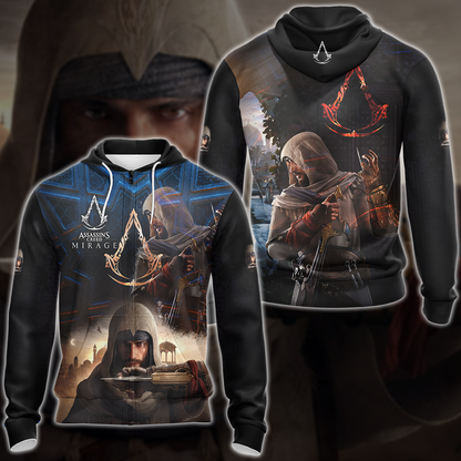Assassin's Creed Mirage Video Game 3D All Over Print T-shirt Tank Top Zip Hoodie Pullover Hoodie Hawaiian Shirt Beach Shorts Jogger Zip Hoodie